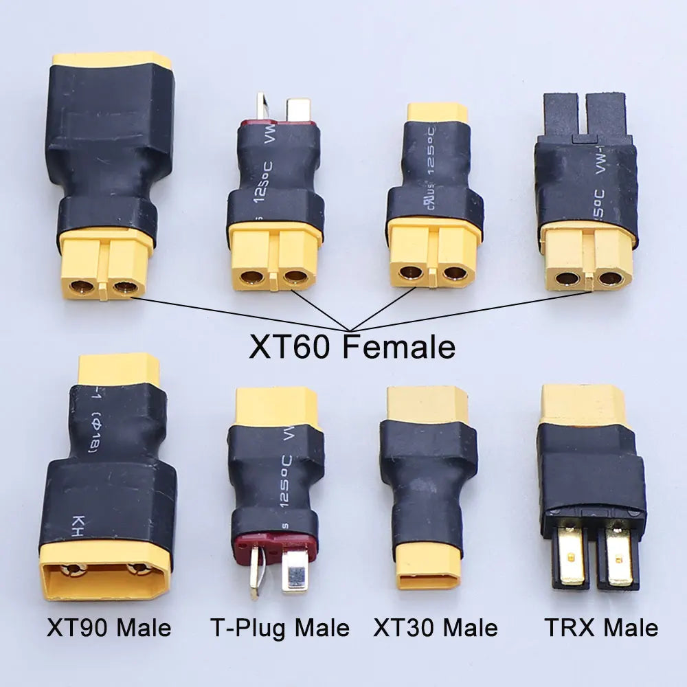 1/2PCS Adapter XT30 XT60 XT90 TRX T Plug Female/Male Connector Plug For RC Car Airplane Drone RC Boat Lipo Battery RC Parts