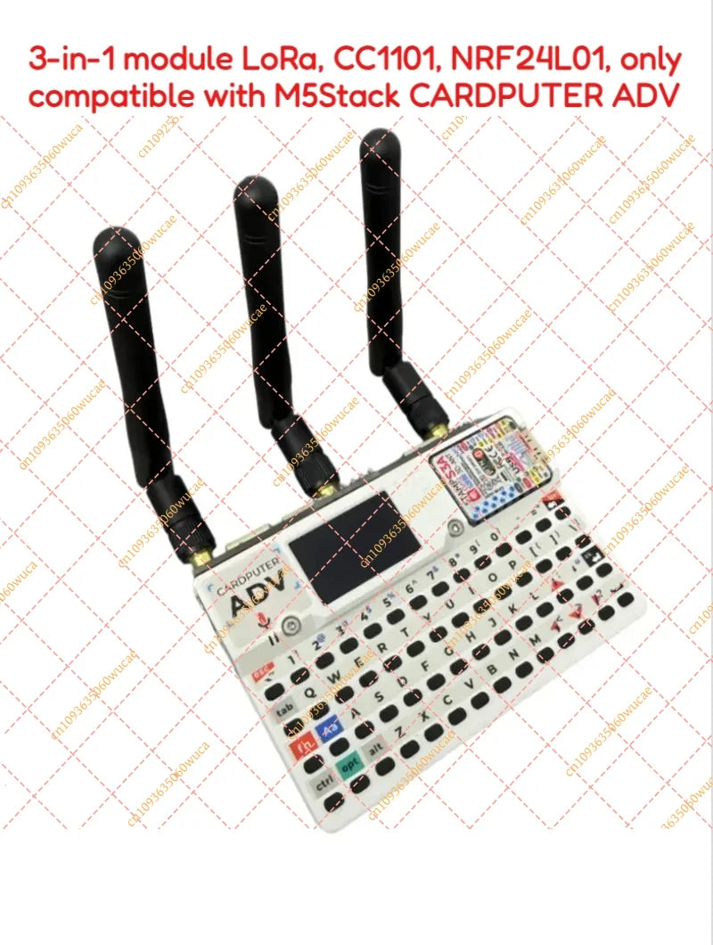 3-in-1 RF Expansion Module for M5Stack Cardputer-Adv | LoRa (850-931MHz) + CC1101 & NRF24L01 Wireless Transceiver