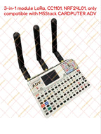 3-in-1 RF Expansion Module for M5Stack Cardputer-Adv | LoRa (850-931MHz) + CC1101 & NRF24L01 Wireless Transceiver
