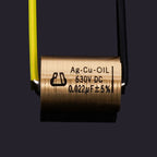 1pcs Copper foil Oil-Impregnated Silver Pin Polar Capacitor HIFI Audio DIY Grinding Mill Frequency Division Coupling MKP