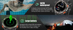 EIGIIS 1.45 Inch Smart Watch KE5 3ATM Waterproof Original Design Sports Watch With Compass And Altitude Barometer LED Flashlight