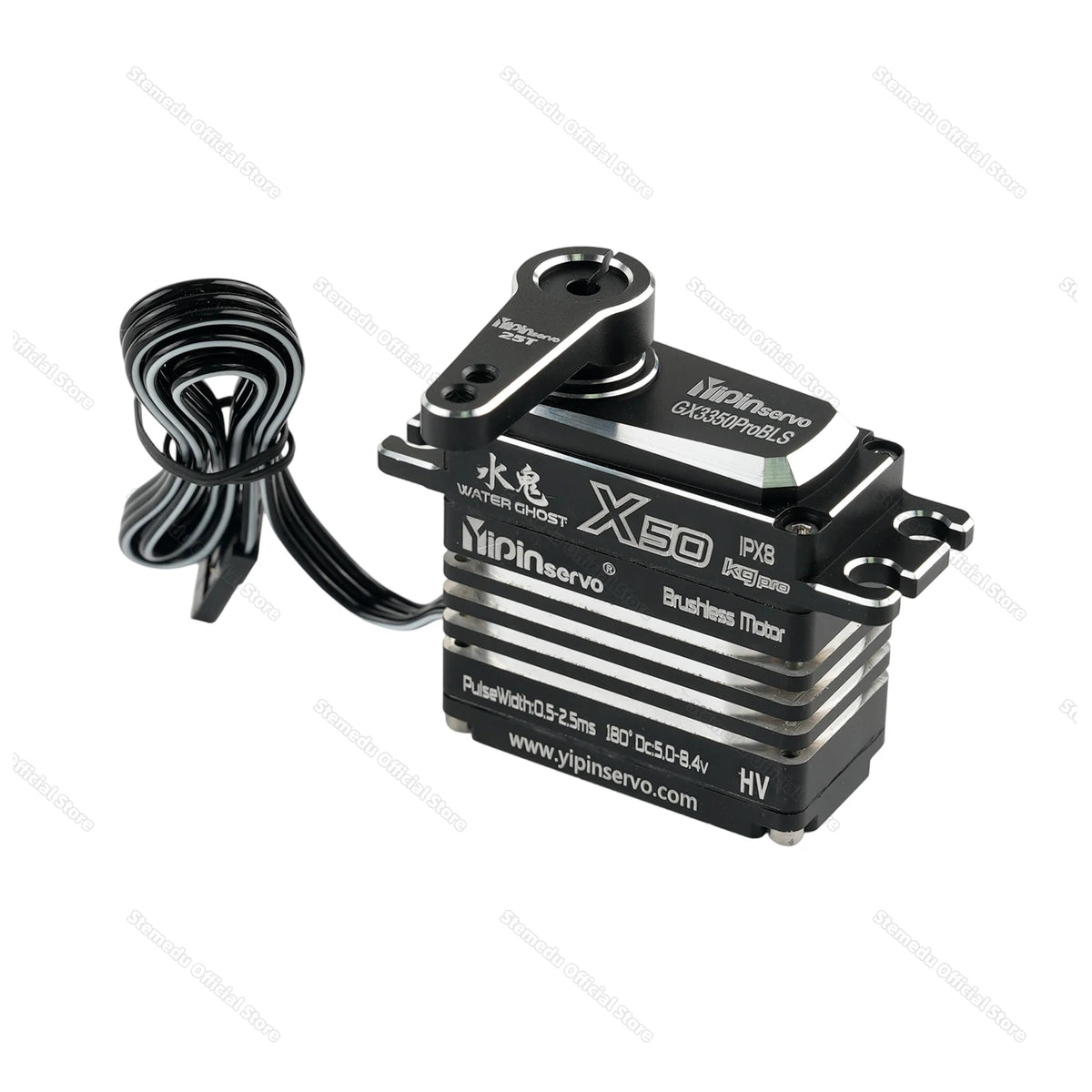 GX Yipin X50 Pro 50KG HV Servo Waterproof IPX8 Digital Brushless Motor for 1/8 1/10 RC Cars/Crawlers 25T Metal Arm Gear 180/270