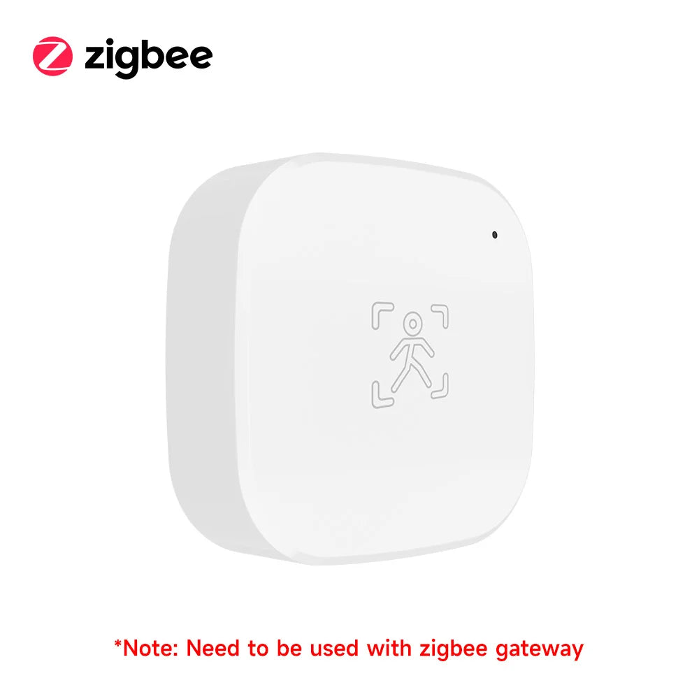 Smart Life Zigbee 24G MmWave Radar Motion Sensor Human Presence Detector Battery Powered Breathing Monitor for Home Automation