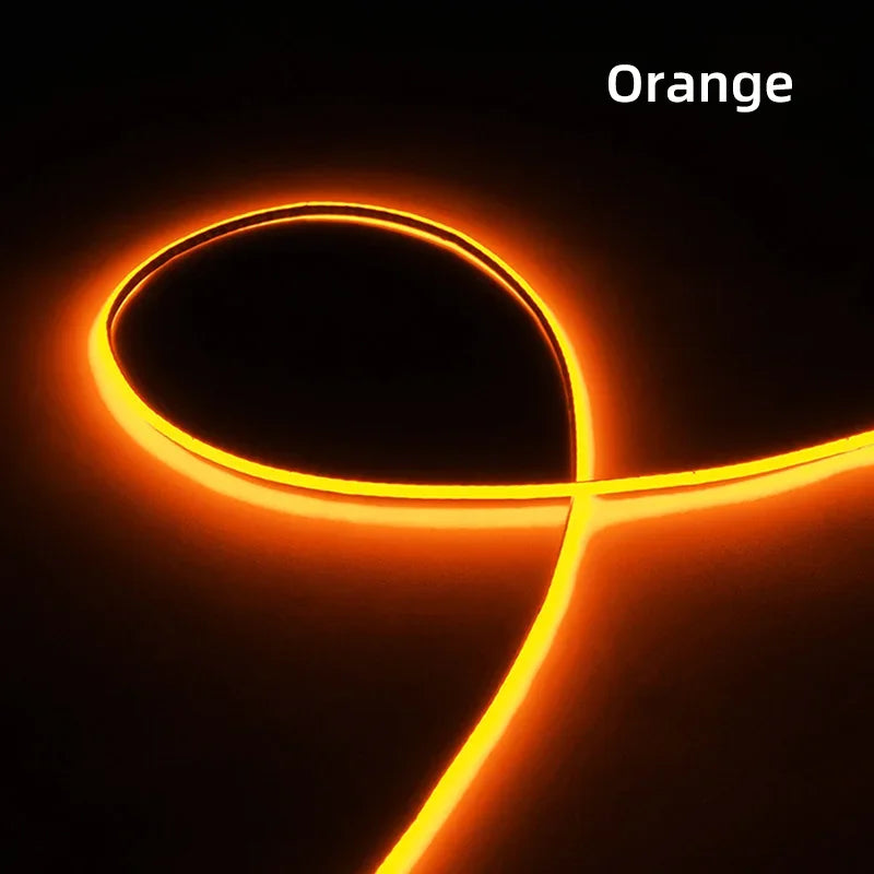 5V 12V 24V 3mm Ultra Narrow COB LED Strip 400LEDs LED Bar Lights for Car Lamp Orange 1800K 2000K Warm White 4000k Red 5m 10m 50m