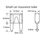 120Pcs Mini Profile Small Size Blade Car Fuse Assortment Set for Auto Car Truck Fusibles 12V 2.5/3/5/7.5/10/15/20/25/30/35A