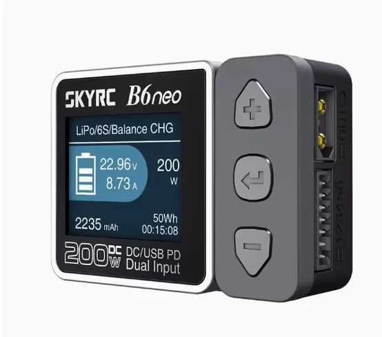SkyRC B6 Neo Smart LiPo Balance Charger & Discharger – 200W DC, PD 80W, Compact 6S, for LiPo & Li-ion Batteries (Model SK-100198