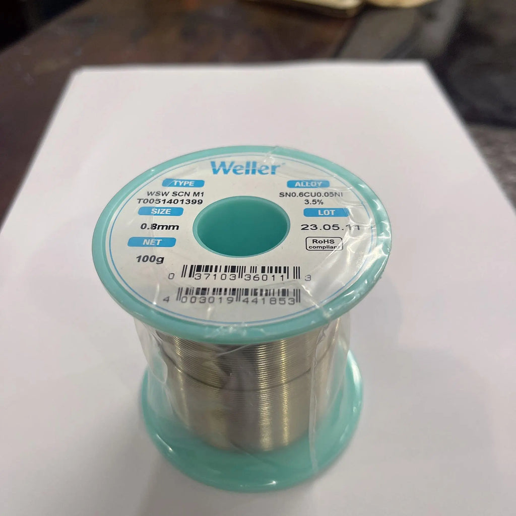 German Imported WELLER Solder Wire Silver Contain Solder Wire Sn96.5Ag3Cu0.5 Containing 3.5% soldering flux  Audio Solder Wire