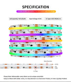 WS2811 DC5V  Addressable COB LED Light Strip WS2812B 720Leds/m High Density Flexible Dream Color FCOB 10mm COB Lights Tape