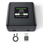 OVONIC D15 Dual LiPo Battery Charger 30W AC100-240V Balance Charger for 1S-3S LiPo Batteries High Power Fast Charging