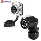 LP-16 2 Pin Right Angle Industrial Connector IP68 Waterproof Male Plug Female Socket Set Aviation Connector for LED Solar Use