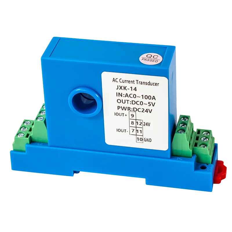 AC DC Current Transmitter 4-20mA 0-5V 0-10V DC Current Transducer 8mm/12mm 10A-50A-100A-200A Ampere Current Sensor Transmitter