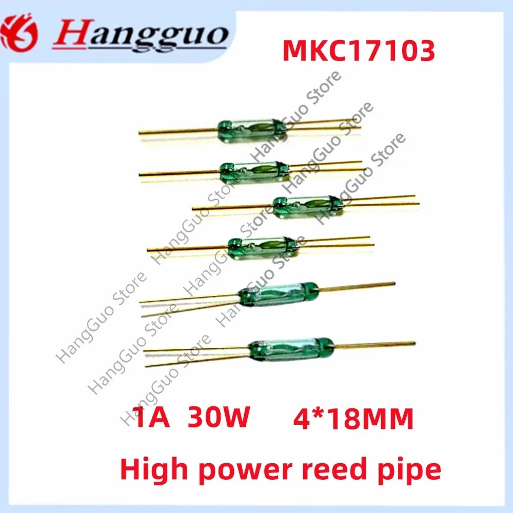 5PCS/Lot  MKC17103 4*18MM 1A 127V Normally open/Normally closed NO/NC conversion magnetic sensor High-power reed dryer