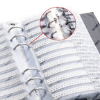 0201 0402 0603 Resistor Kit SMD Book Resistor Assortment Kit 0805 1206 1% FR-07 170 Values 0R-10M Smd DIY Sample Book