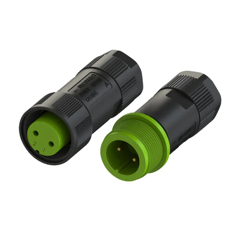 10pcs Exceedconn EC Industrial Aviation Circular 2 Core M20 2Pin Electrical Connector Waterproof  10A 15A Docking Cable Adapter