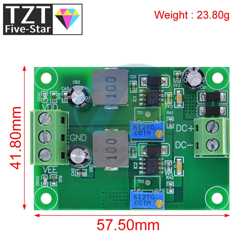 Positive Negative Voltage Stabilizing Power Supply Module Low Ripple Linear Adjustable Stabilizing Voltage Regulator DC 5.5V-35V
