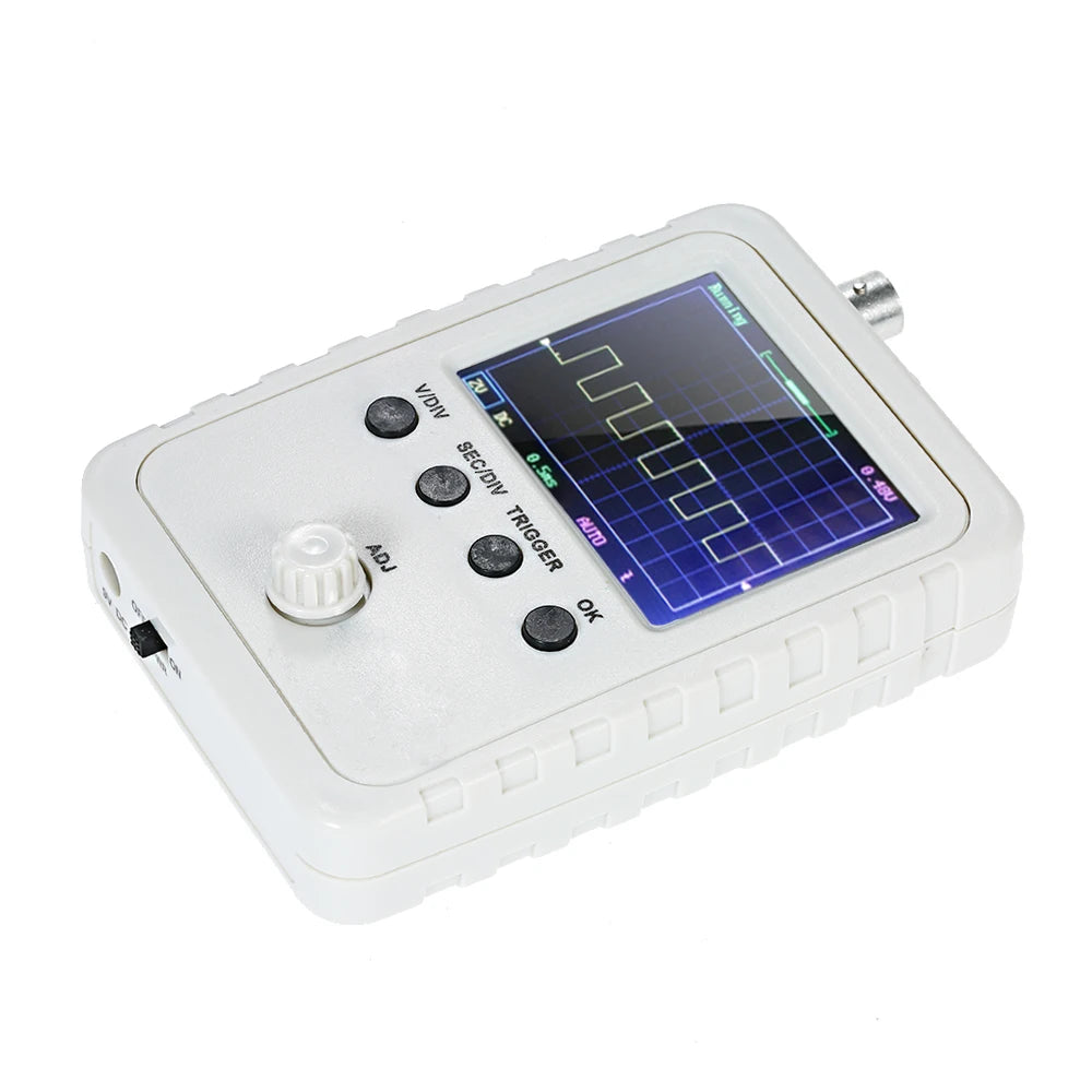 FNIRSI 2.4” TFT Handheld Digital Oscilloscope 0-200KHz Bandwidth 1M Sampling Rate with BNC-Clip Cable Probe and Power Supply