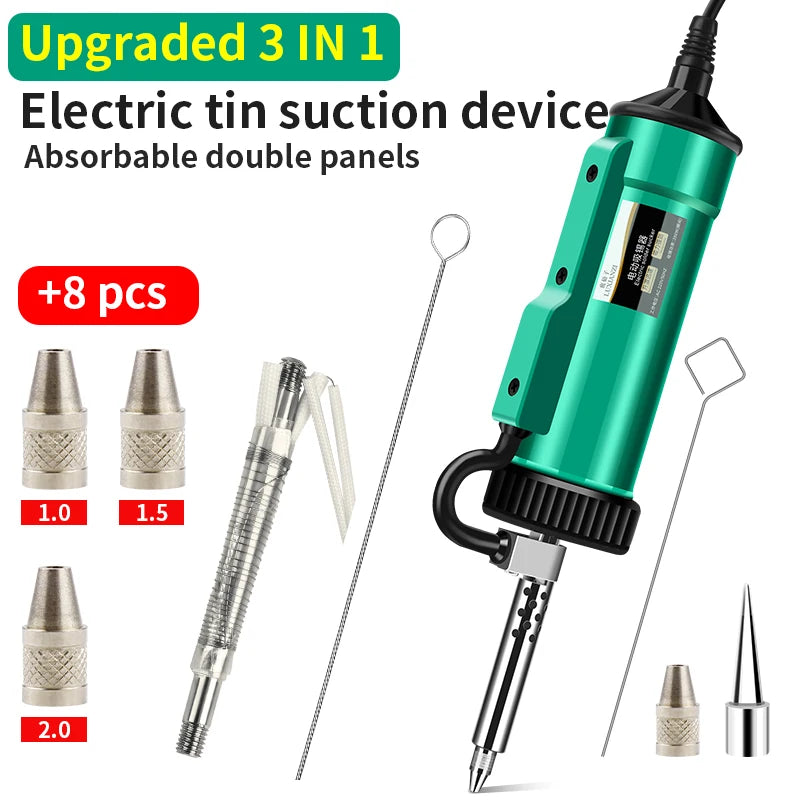 LUXIANZI 40W Desoldering Machine 2IN1 Electric Soldering Iron Suction Tin Sucker Vacuum Gun Hand Welding Tool Desoldering Pump