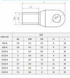 100pcs Copper Lug Ring Wire Connector Cable lug Electric lugs Terminal SC6-5 SC6-6 SC6-8 SC10-6 SC10-8 SC16-6 SC16-8 SC25-6
