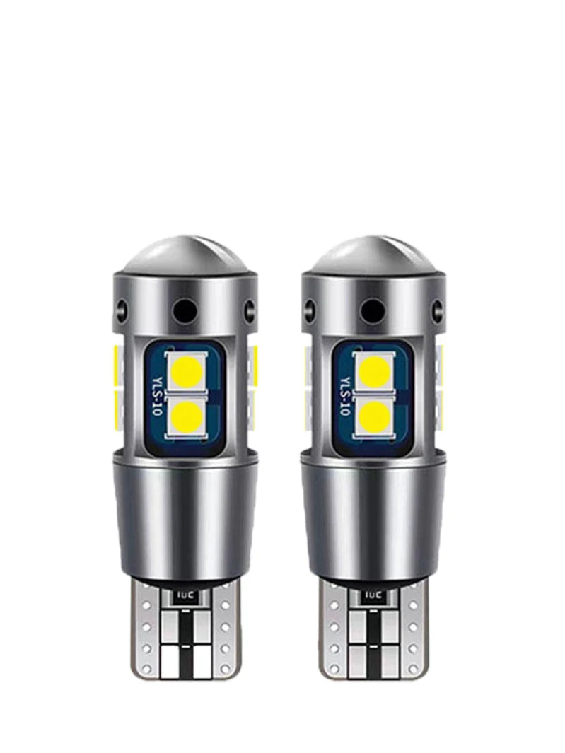 2x W5W T10 LED CANBUS No Error 5W5 12V 10W 950Lm Super Bright Car Interior Side Light 194 3030 SMD Auto Bulb White Amber Red