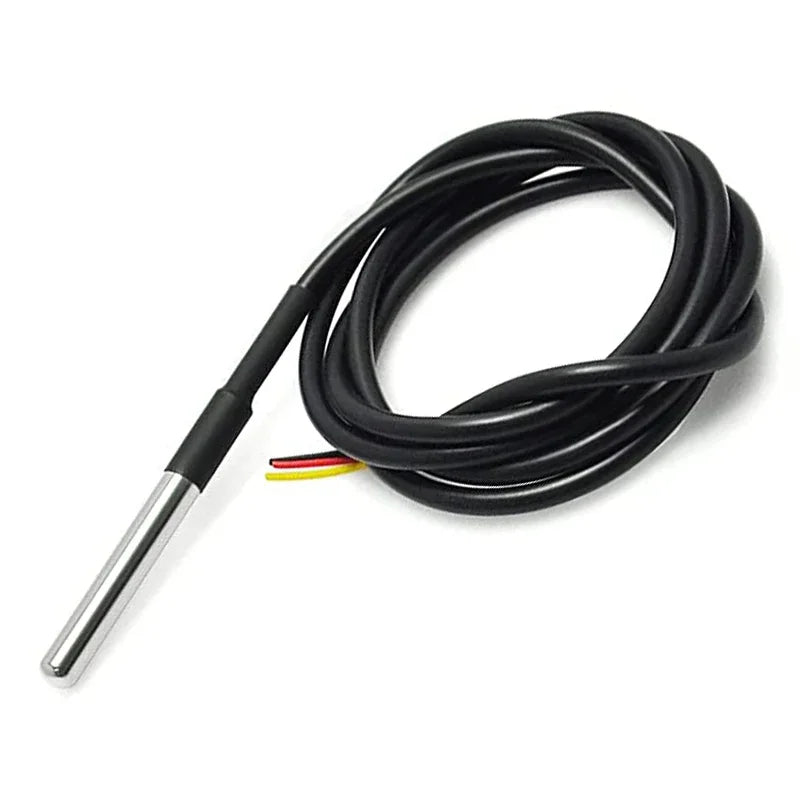 1-10PCS Waterproof DS18B20 thread temperature probe temperature sensor Stainless steel package 1m 2m 3m 5m 18B20 wire arduino