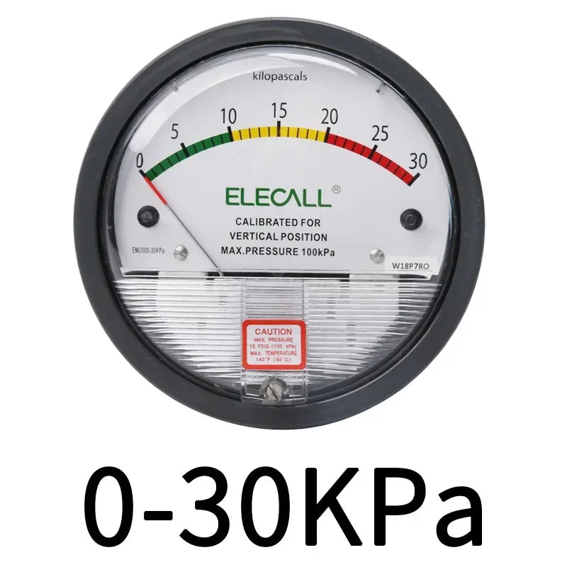 ELECALL Digital Differential Pressure Gauge Air Gas Meters Barometer Positive Negative Pressure for Clean Room Detect KPA/mbar