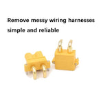 5/10 Male Female connector PCB board XT30-60PW Banana Golden head Right Angle Horizontal connector Male Heat Shrink Gold Plated