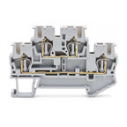 STTB 2.5 DIN Rail Terminal Block 50Pcs, Double Layer 2.5mm² Spring Clamp Compact Electrical Connectors for Industrial