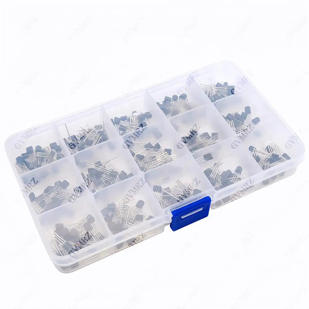 300PCS 15Values TO-92 Transistor Assorted Kit (2N2222/2N3904 etc.) for Arduino DIY Electronic Project S8050