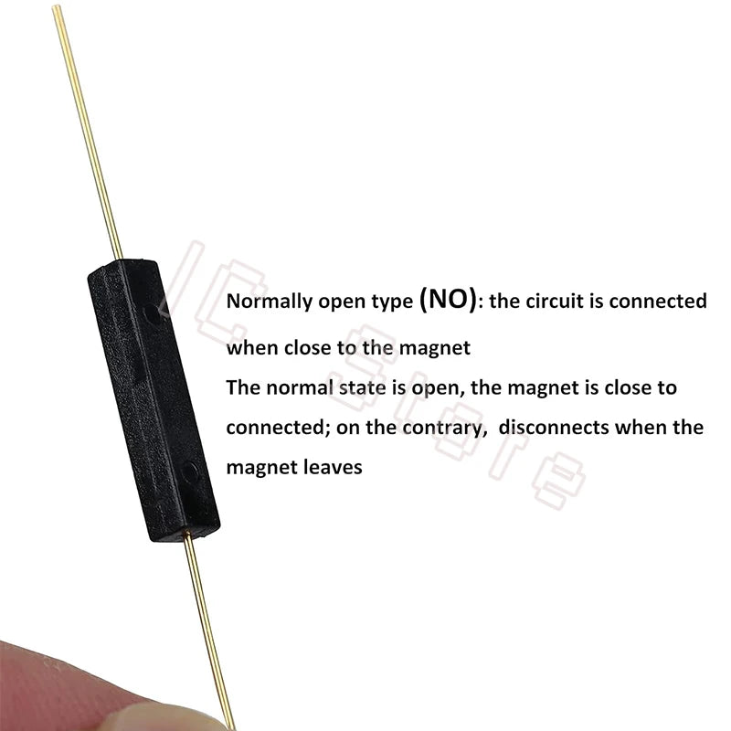 50PCS Reed Switch GPS-11A 11mm Plastic Anti-Interference Normally Open Magnetic Control Switch