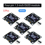 1-5PCS 1.3" IIC Digital OLED Display Module Serial 128x64 SSH1106 White Blue LCD LED Screen Board I2C Communicate for Arduino