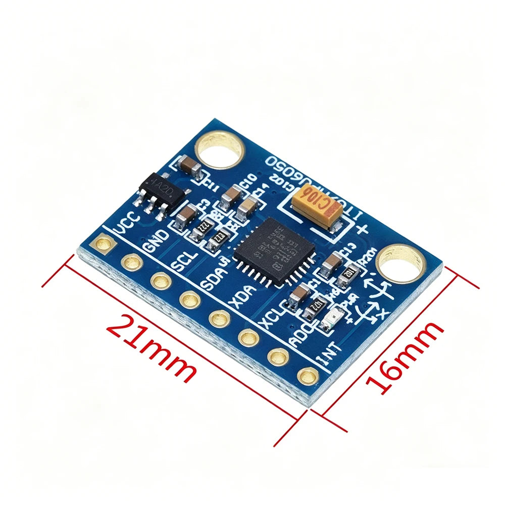 10PCS MPU-6050 6DOF 3-Axis Accelerometer Gyroscope Module GY-521 for Arduino IMU Sensor I2C DIY Robotics UAV Stabilization