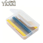 300pcs 600pcs 820pcs 1/4W 1% Metal Film Resistors Kit 10R Ohm ~1M Ohm 30Values 41Values Electronic Components Kit