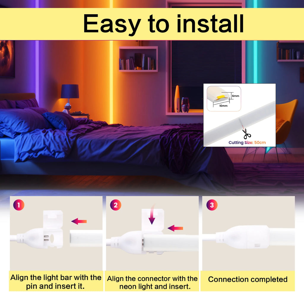 220V COB LED Strip Light With Switch/Dimmer Plug Super Bright 288LEDs/M IP65 3000K 4000K 6000K High Quality Indoor Outdoor Decor