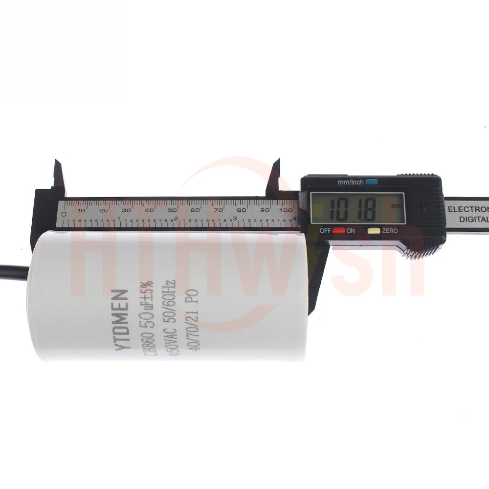 1pc CBB60 Motor Run Capacitors 5% for Washing Machine 450V 3UF 4UF 5UF 6UF 8UF 10UF 12UF 15UF 18UF 20U 450VAC Starting Capacitor