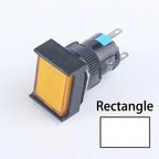 5V 12V 24V 220V 16mm Plastic Momentary LED Illuminuted Maintained Self-locking Push Button Switches Latching Push Button Reset