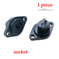 2PCS 2 Pin Black DIN Plug Speaker and HiFi Connector Screw Terminals Connector Power Audio Lamp Signal Plug Adapters
