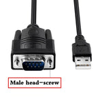 1.5m Serial Port Cable USB to RS232 Serial Port Cable DB9 Pin Serial Port Converter Male and Female COM RS232 Converter