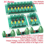 EL817 PC817 1 2 4 8 Way Channel Optocoupler Isolation Module PLC 3V-5V 12V 24V Photoelectric Isolator Optical Coupler Board