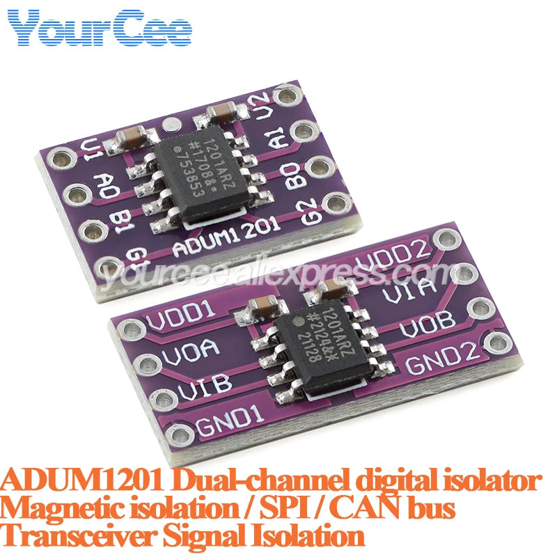 10pcs/1pc ADUM1201 Serial Port Dual-Channel Digital Isolator Module Magnetic Isolation/SPI/CAN Bus Transceiver Signal Isolation