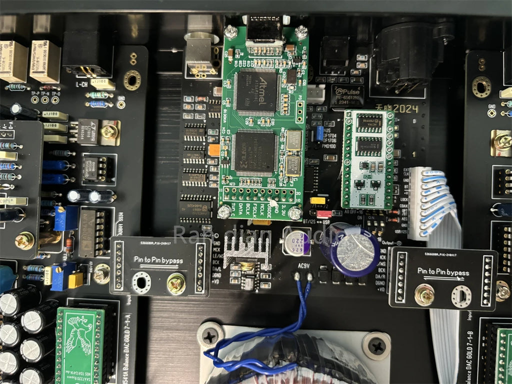 TDA1541 Balanced Version DAC Decoders,SAA7220PC+CS8412,Support External Clocks,11.2896MHz&12.288MHz,AES+USB+Coaxial,Fiber optic