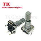 TK 1-10pcs Japan Rotary Encoder Switch EC11 With Push Switch 16 Position 5pin Type Handle Length 20 mm Plum shaft