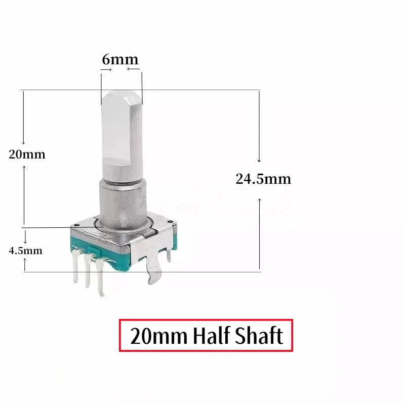 1pc EC11 Encoder Code Rotary Switch ALPS 30 Positions With Push Button 5pin Handle Length 15/17/20mmF Half Shaft