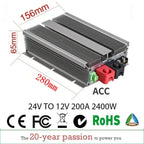 24V TO 12V 100A -300A DC DC Step Down Converter Regulator Voltage Output Power Supply Module for Cars Solar Reducer Module ROHS
