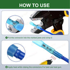 20/50/100PCS Heat Shrink Butt Wire Terminal Kit Waterproof Shrinkable Solder Crimp Splice Electrical Cable Joint Tube Connector