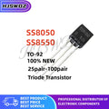25pair-100pair SS8050 SS8550 8050 8550 TO-92 NPN PNP power Triode transistor