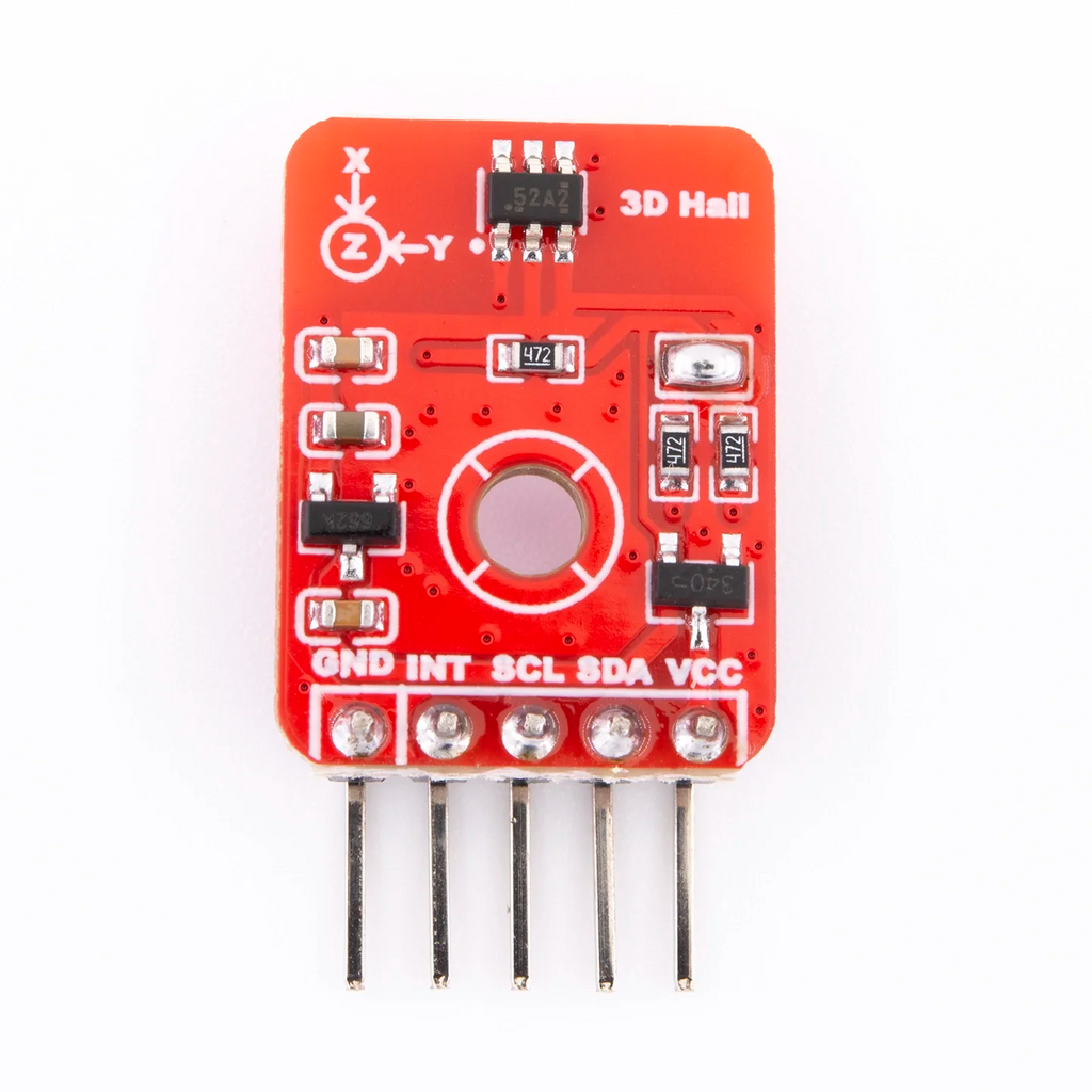 TMAG5273 Low-power Linear 3D Hall Effect Sensor Module with I2C Interface. Built-in 12-bit DAC and CORDIC Angle Calculation