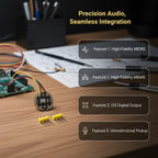 1 Set Digital ICS 43434 MEMS Microphone Omnidirectional I2S Output Ultra Low Power for Mobile Device Audio Projects