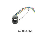 5/10PCS RJ11 RJ12 RJ45 Telephone Female Socket Connector With Wire 4P4C 6P6C 8P8C Female Jack Connector 616E 623K 616M 641D
