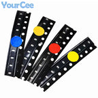 50pcs-390pcs SMD LED 0402 0603 0805 1206 3528 2835 5050 5730 Diode Red Blue Yellow White Green Orange Purple Pink