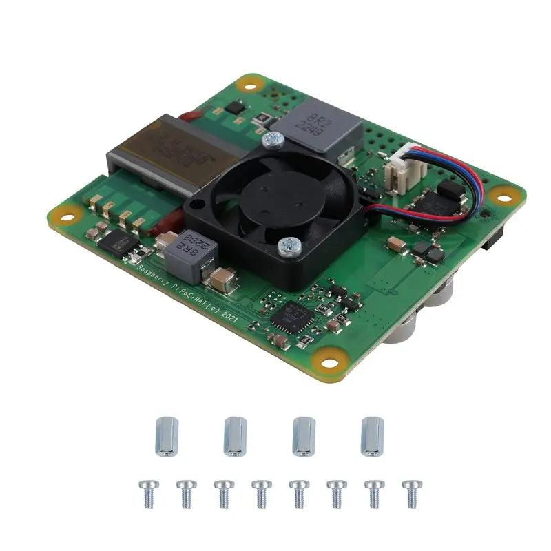 Customer Favorite For Raspberry Pi 4B/3B+ Poe+ HAT Expansion Board With 802.3Af/At Poe+ HAT Cooling Fan